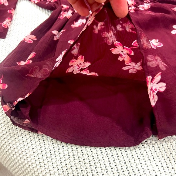 Abercrombie & Fitch Burgundy Floral Romper - Picture 7 of 10